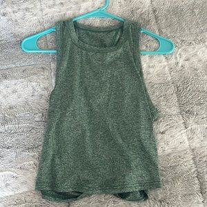 Green women’s exercise tank top